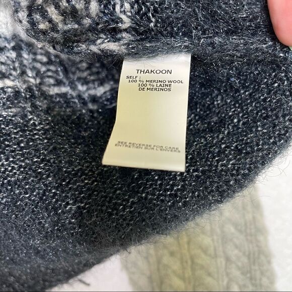 Thakoon Merino Wool Cable Knit Color Block Sweater M - Picture 3 of 5